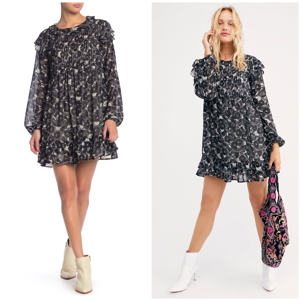Free People These Dreams Mini Dress Size S Black - Picture 6 of 8